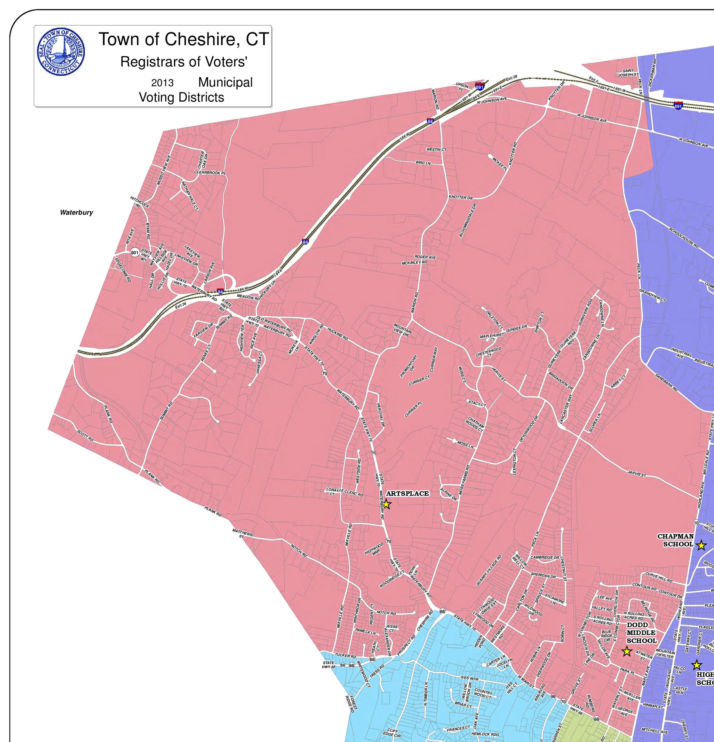 Cheshire Voting Districts Don Walsh for Cheshire, CT